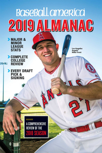 Baseball America 2019 Almanac book cover by 