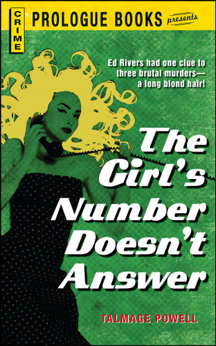 The GIRL's NUMBER DOESN't ANSWER book cover by Talmage Powell