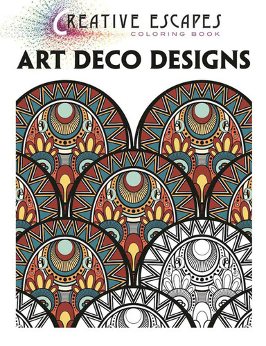 Creative Escapes Coloring Book: Art Deco Designs book cover by Racehorse Publishing