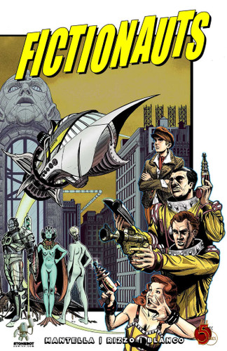 Fictionauts book cover by Mauro Mantella