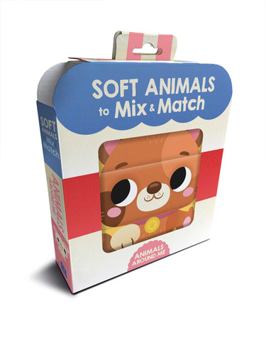 Soft Animals to Mix & Match Animals Around Me (Soft Animals to Mix & Match) book cover by Little Genius Books