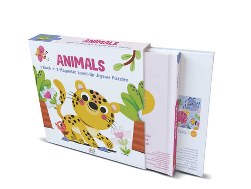 Magnetic Level-Up - Animals (Magnetic Level-Up) book cover by Little Genius Books