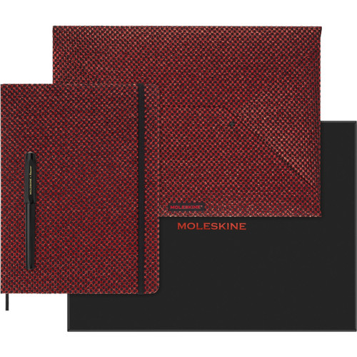 Moleskine Limited Edition Notebook Holiday Shine, Extra Large, Ruled, Metallic Red, Hard Cover (7.5 x 10) book cover by Moleskine