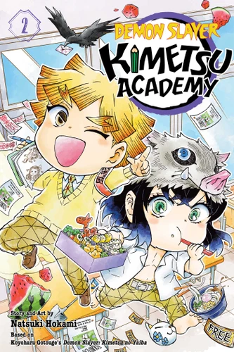 Demon Slayer: Kimetsu Academy, Vol. 2 (Demon Slayer: Kimetsu Academy) book cover by Koyoharu Gotouge, Natsuki Hokami
