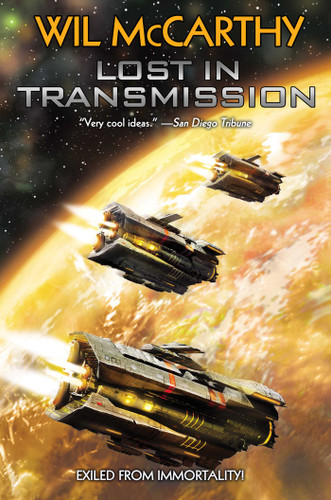 Lost in Transmission (Queendom of Sol) book cover by Wil Mccarthy
