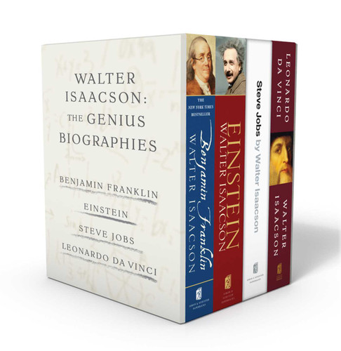 Walter Isaacson: The Genius Biographies: Benjamin Franklin, Einstein, Steve Jobs, and Leonardo da Vinci book cover by Walter Isaacson