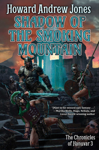 Shadow of the Smoking Mountain (Chronicles of Hanuvar) book cover by Howard Andrew Jones