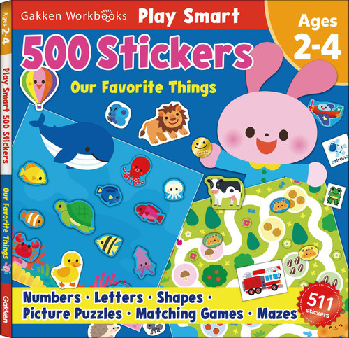 Play Smart 500 Stickers Our Favorite Things: For Ages 2-4 (Play Smart 500 Stickers) book cover by Gakken early childhood experts