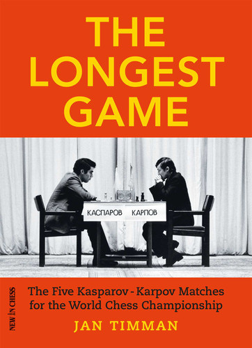 The Longest Game: The Five KasparovKarpov Matches for the World Chess Championship book cover by Jan Timman
