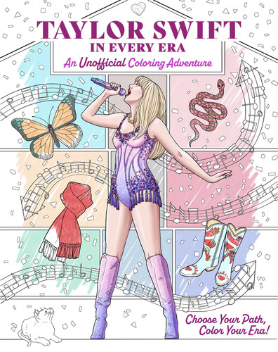 Taylor Swift in Every Era: An Unofficial Coloring Adventure book cover by Chris Ruz