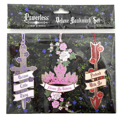 Lauren Roberts: Powerless Trilogy Deluxe Bookmark Set (Set of 3) book cover by Insight Editions
