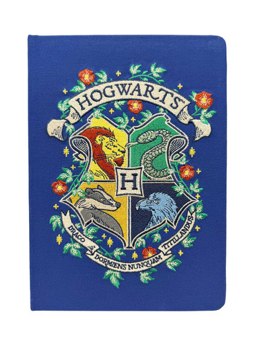 Harry Potter: Hogwarts Crest Embroidered Journal (Harry Potter) book cover by Insight Editions