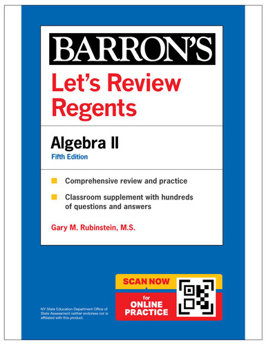 Let's Review Regents: Algebra II, Fifth Edition  (Barron's New York Regents) (Barron's New York Regents) book cover by Gary M. Rubenstein