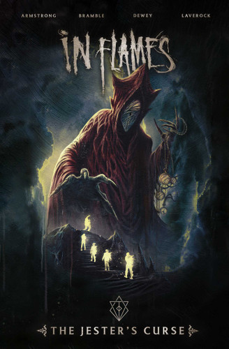 In Flames Presents The Jester's Curse Graphic Novel book cover by Ben Laverock, Scott Bramble