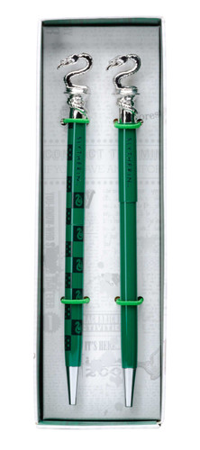 Harry Potter: Slytherin Pen and Pencil Set (Set of 2) book cover by Insight Editions