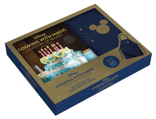 Disney: Cooking With Magic: A Century of Recipes Gift Set: Inspired by Decades of Disney's Animated Films from Steamboat Willie to Wish | Plus Exclusive Apron (Disney) book cover by Insight Editions
