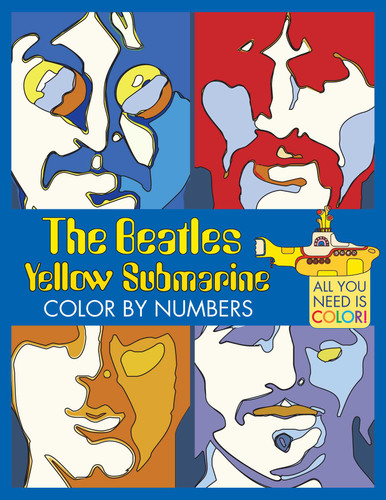 The Beatles Yellow Submarine Color By Numbers book cover by Insight Editions