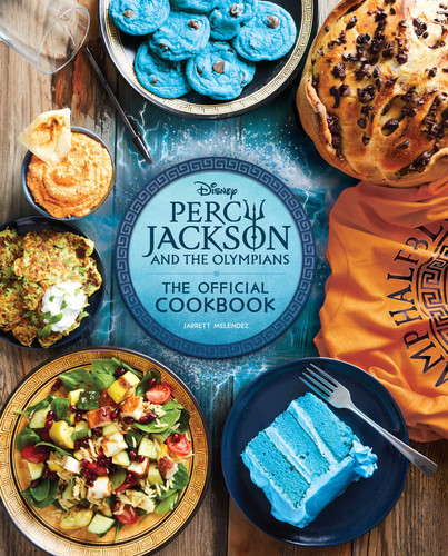 Percy Jackson and the Olympians: The Official Cookbook book cover by Jarrett Melendez