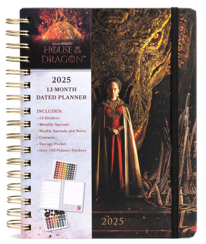 2025 House of the Dragon 13-Month Weekly Planner book cover by Insights