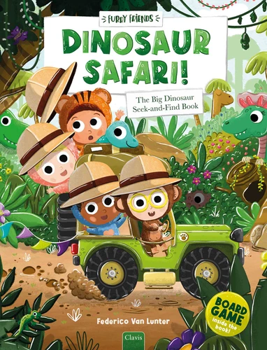 Dinosaur Safari!: The Big Dinosaur Seek-and-Find Book (Furry Friends) book cover by Federico Van Lunter