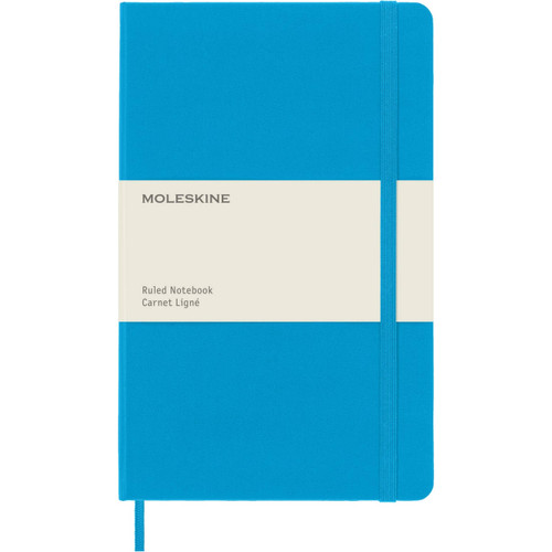 Moleskine Classic Notebook, Large, Ruled, Cerulean Blue, Hard Cover (5 x 8.25) book cover by Moleskine
