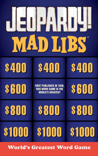 Jeopardy! Mad Libs (Mad Libs) book cover by Carrie Adams, Mad Libs
