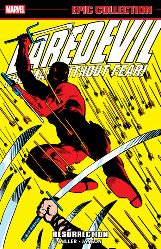 Daredevil Epic Collection: Resurrection book cover by Frank Miller, Alan Brennert