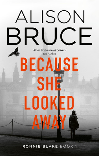 Because She Looked Away (Ronnie Blake) book cover by Alison Bruce