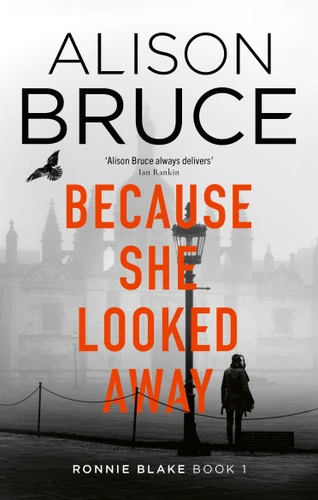 Because She Looked Away (Ronnie Blake) book cover by Alison Bruce