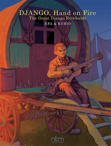 DJANGO, Hand On Fire: The Great Django Reinhardt book cover by Salva Rubio, Efa