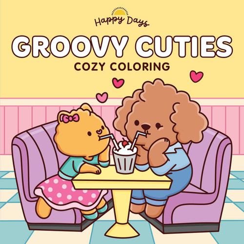 Groovy Cuties: Cozy Coloring Book (Happy Days Cozy Coloring) book cover by 
