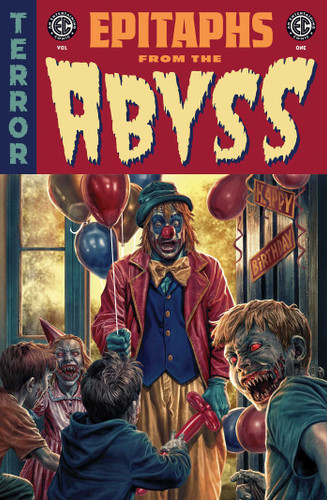 EC Epitaphs from the Abyss: Book One Deluxe Edition (EC Epitaphs from the Abyss) book cover by Brian Azzarello, Jason Aaron, Corinna Bechko, Cullen Bunn, Christopher Cantwell, Chris  Condon, Michael W. Conrad, Tyler Crook, Joshua Hale Fialkov, J. Holtham, Jeff Jensen, Matt Kindt, Jeremy Lambert, Greg Pak, Stephanie Phillips, Curt Pires, Matthew Rosenberg, Amy Roy, Tim Seeley, Joanne Starer, Jay Stephens, Jordan  Thomas