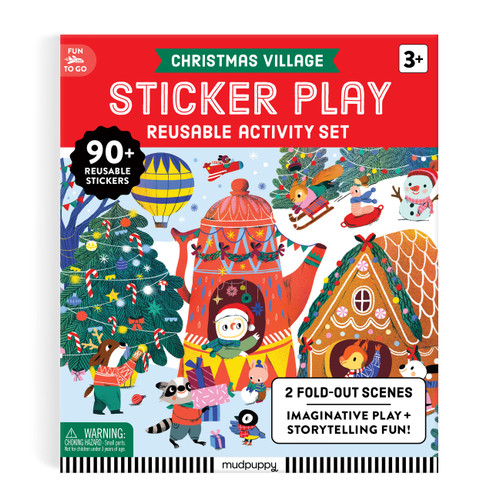 Christmas Village Sticker Play Reusable Activity Kit book cover by Mudpuppy