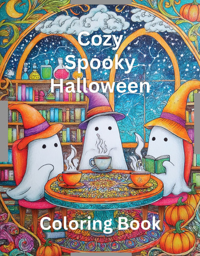 Cozy Spooky Halloween Coloring Book book cover by Rowan Rivers