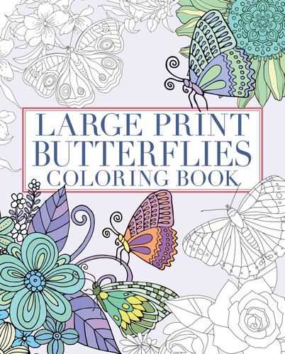 Large Print Butterflies Coloring Book (Sirius Creative Coloring) book cover by Tansy Willow