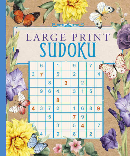 Large Print Sudoku book cover by Eric Saunders
