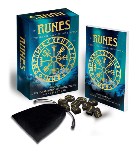 Runes: Interpret the Magic of the Symbols: Includes a 128-page book, 25 rune tiles and a velvet bag (Sirius Oracle Kits) book cover by Andrew McKay