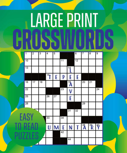 Large Print Crosswords: Over 170 Easy-to-Read Puzzles book cover by Eric Saunders