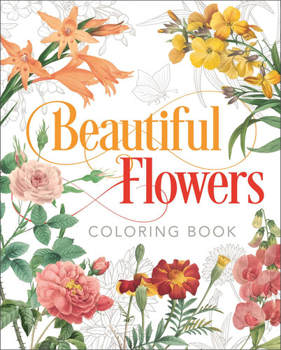 Beautiful Flowers Coloring Book (Sirius Classic Nature Coloring) book cover by Peter Gray
