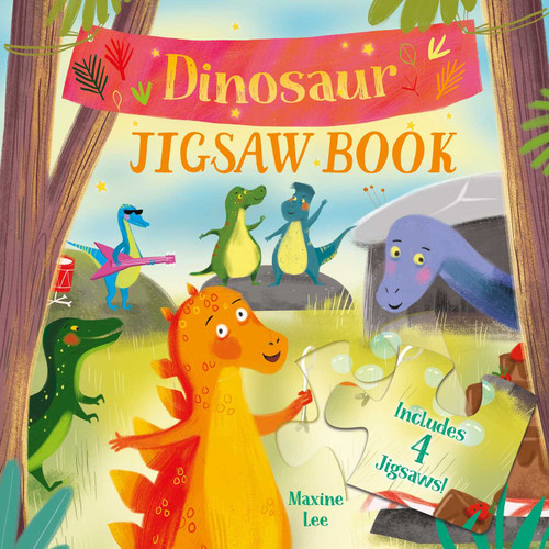 Dinosaur Jigsaw Book: Includes 4 Jigsaws! book cover by Regan