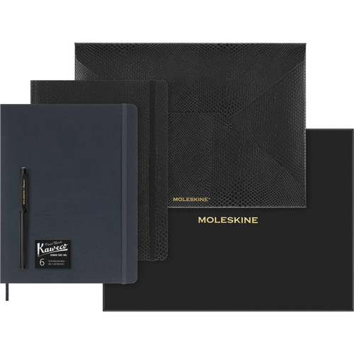 Moleskine Limited Edition Notebook Vegea Set, Extra Large, Ruled, Black Boa, Soft Cover (7.5 x 10) book cover by Moleskine