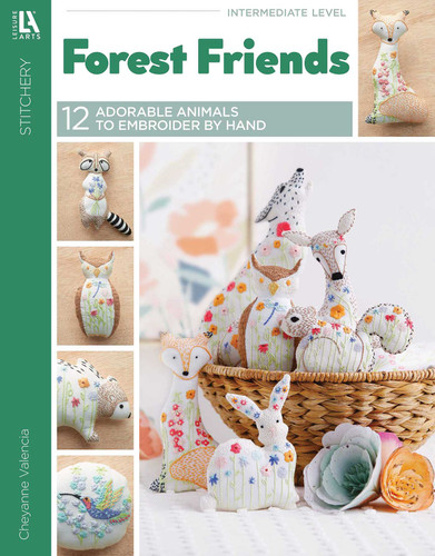 Forest Friends—12 Adorable Animals to Embroider by Hand book cover by Cheyanne Valencia