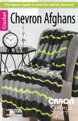 Chevron Afghans book cover by Leisure Arts