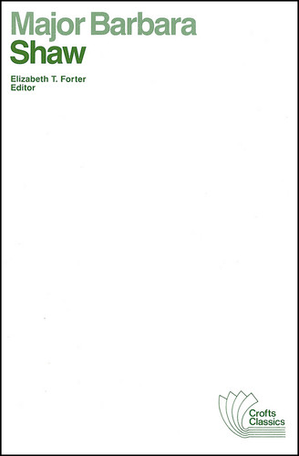 Major Barbara (Crofts Classics) book cover by George Bernard Shaw