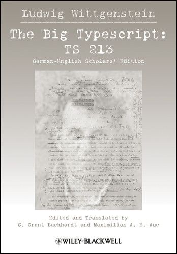 The Big Typescript: TS 213 book cover by Ludwig Wittgenstein