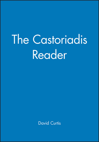 The Castoriadis Reader (Wiley Blackwell Readers) book cover by 