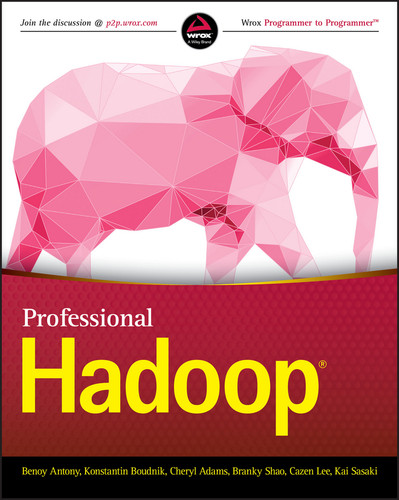 Professional Hadoop book cover by Benoy Antony, Konstantin Boudnik, Cheryl Adams, Branky Shao, Cazen Lee, Kai Sasaki