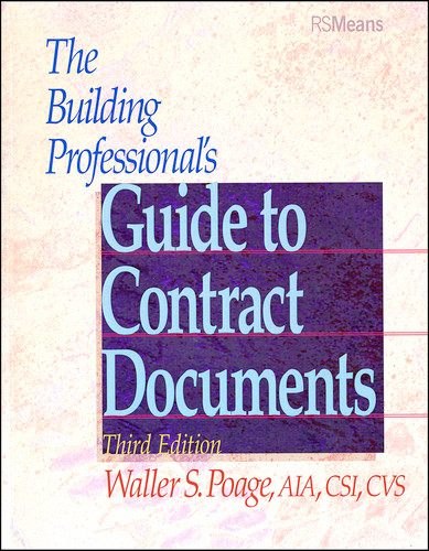 The Building Professional's Guide to Contracting Documents (RSMeans) book cover by Waller S. Poage