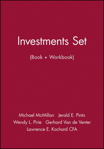 Investments Set (Book + Workbook) (CFA Institute Investment Series) book cover by Michael McMillan, Jerald E. Pinto, Wendy L. Pirie, Gerhard Van de Venter, Lawrence E. Kochard