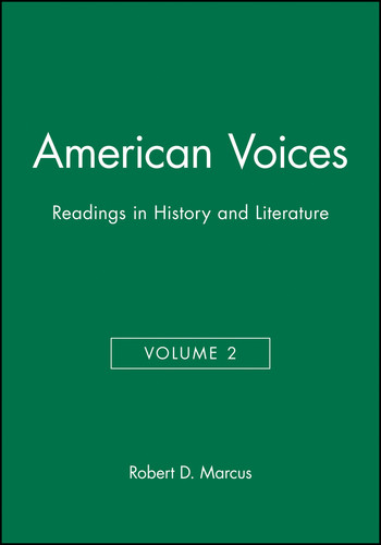 American Voices, Volume 2: Readings in History and Literature book cover by 
